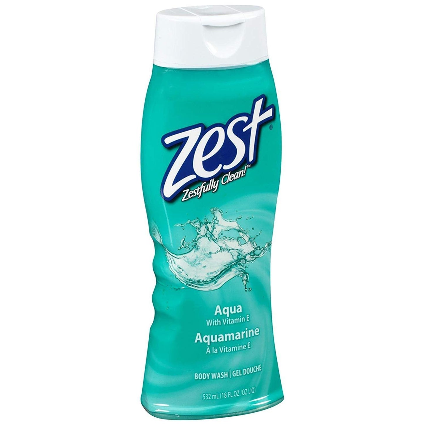 Zest Body Wash Aqua - 18 oz, Pack of 5