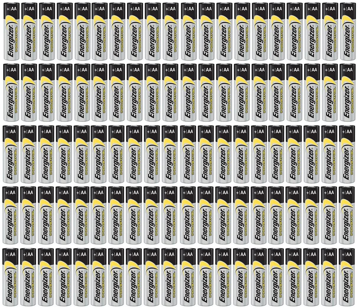 100 count Energizer Industrial AA EN91 Alkaline 1.5v Batteries LR06