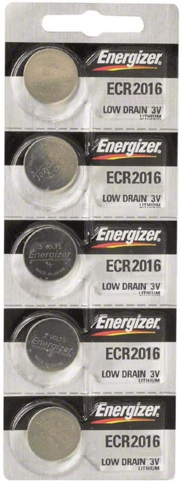 Energizer CR2016 Lithium Battery 3V, 5 Pack