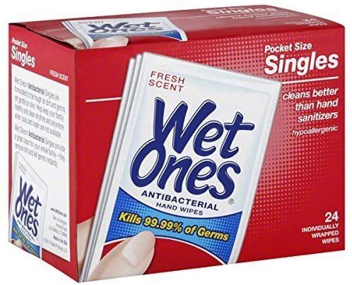 Wet Ones Singles 1-Pack of 24-Count wipes