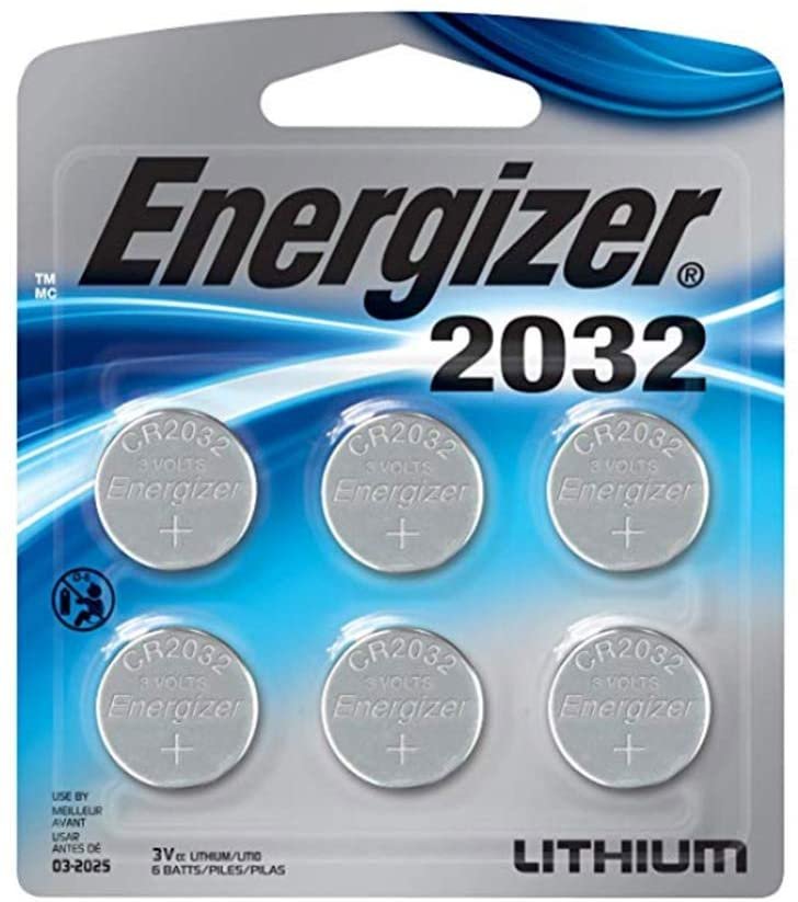 Energizer 2032 Lithium Coin Battery, 6 Pack (2 Pack)