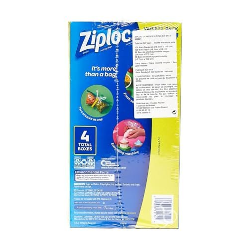 Ziploc Variety Total Bags, 347 Pack, 347 Piece Assortment, clear