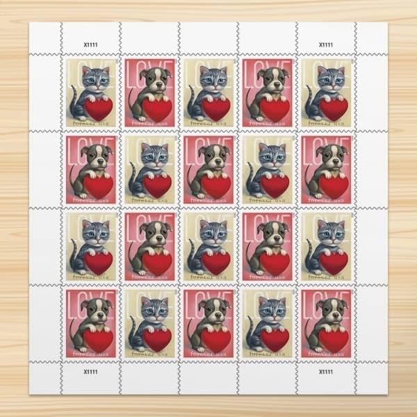 UNM ART LOVE2023 Postage Stamps for Invitation, Wedding, Celebration, Party, Graduation, Announcement (1 Sheet, 20 Stamps)
