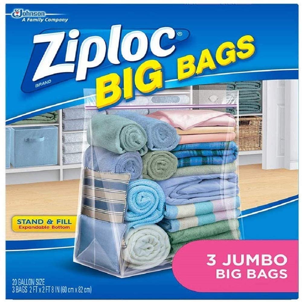 Ziploc Jumbo Big Bags 3 ea (Pack of 2)