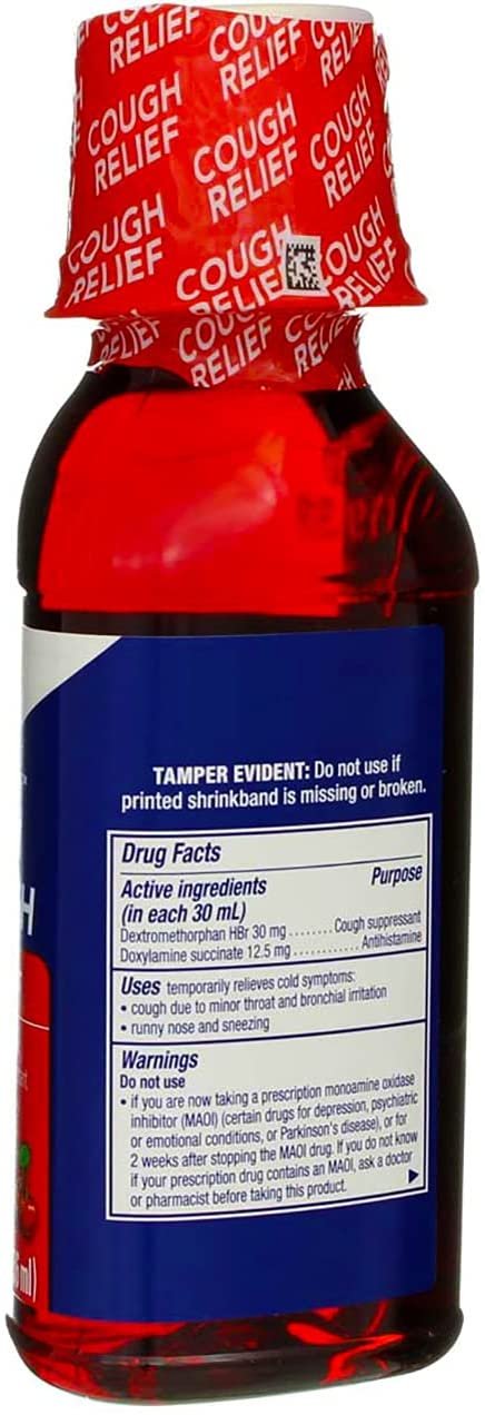 Vicks Nyquil Cough Relief Liquid Cherry 8 oz (Pack of 4)