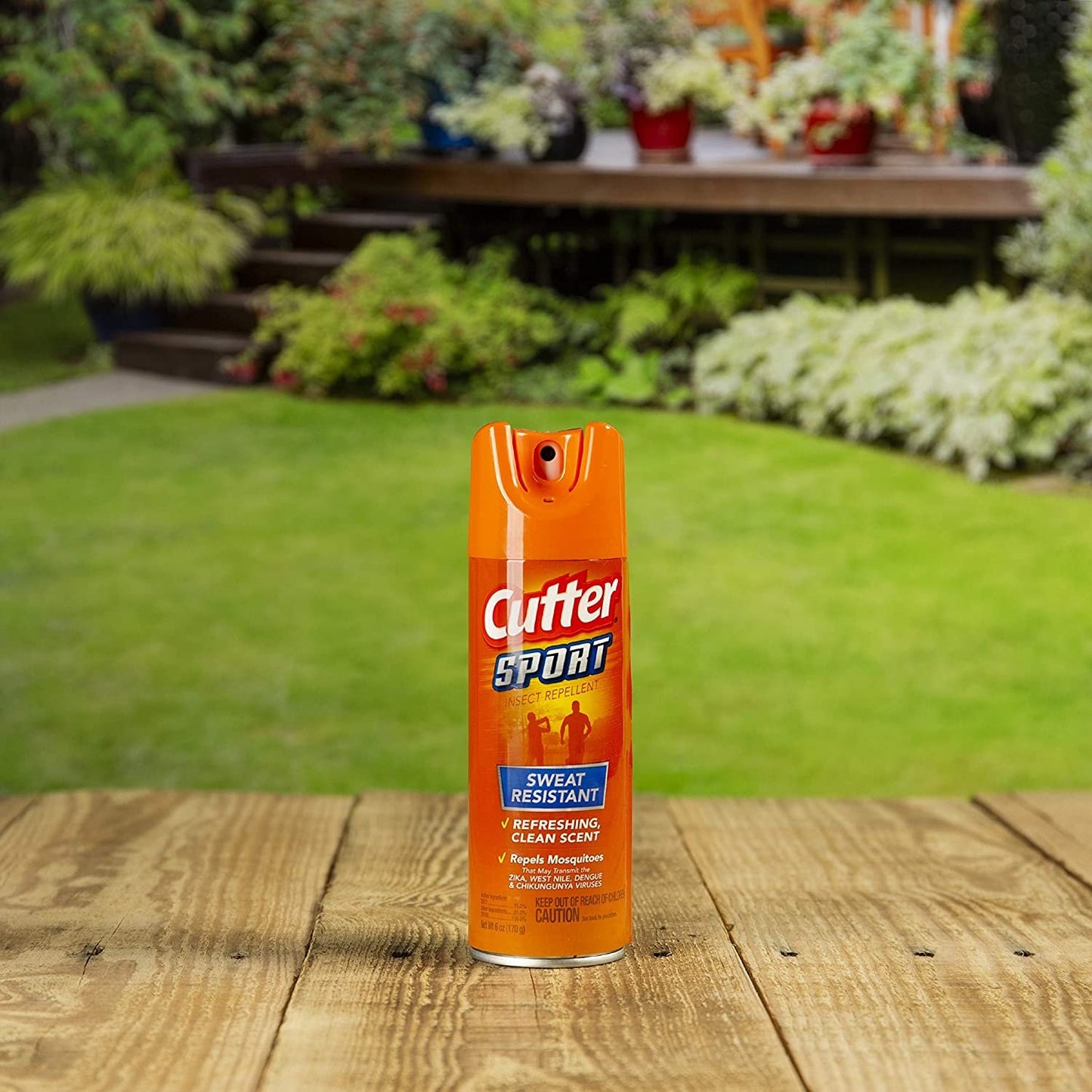 Cutter 96253 HG-96253 Sport Insect Repellent 15 Percent DEET Aerosol Spray, 6 Ounce, 6-Ounce, Orange