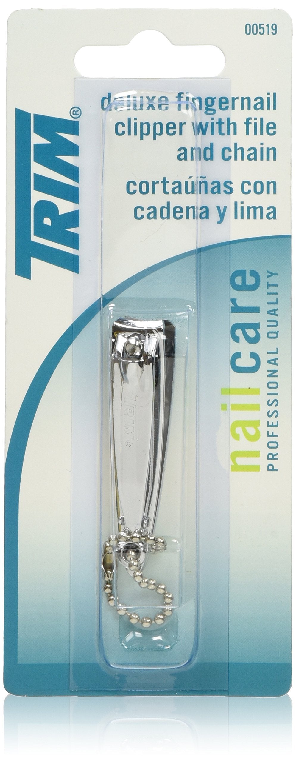 Trim Fingernail Clipper W/File+Chain
