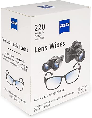 Zeiss Lens Wipes, White, 220 Count…