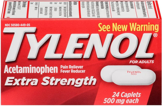 TYLENOL Extra Strength Acetaminophen 500 mg Caplets 24 each