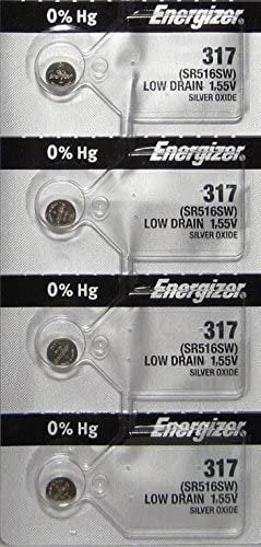 Energizer 317 Silver Oxide Watch Batteries SR516SW SR62