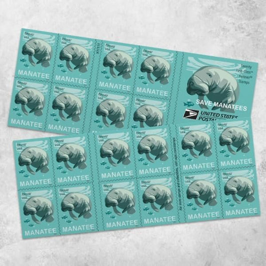 US 2024 SC#5851 Save Manatees Forever Stamps (1Booklet of 20 Stamps) MNH VF