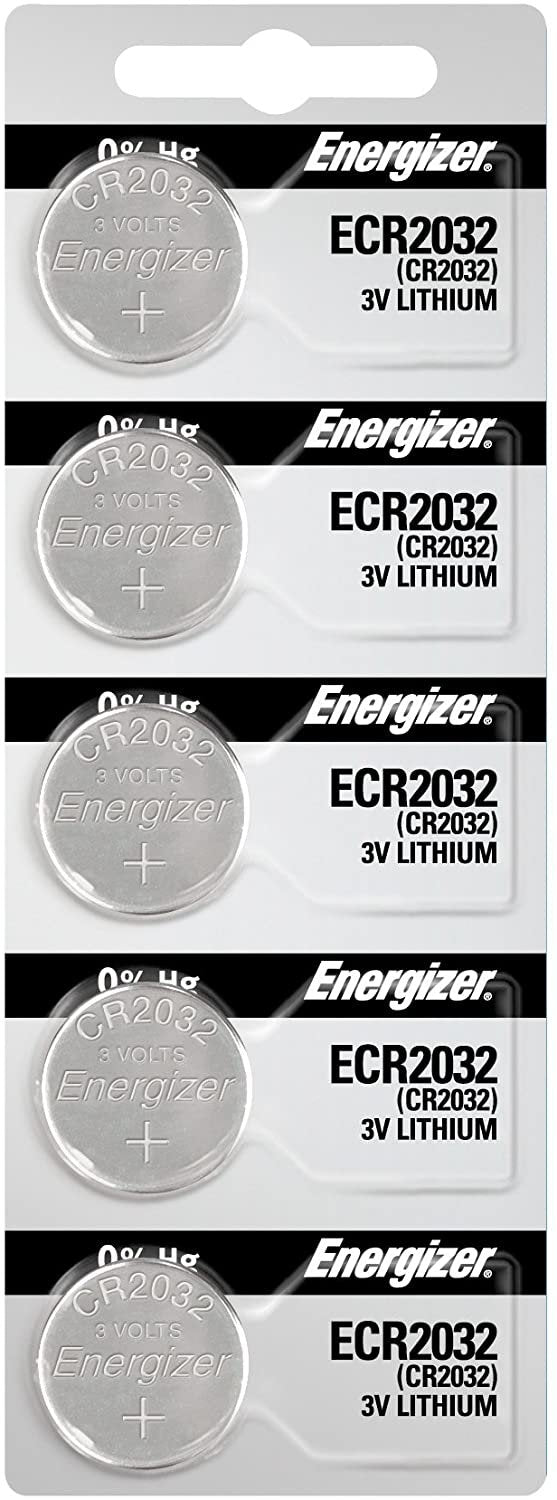 Energizer 2032 Battery CR2032 Lithium 3v, 5 Count (Pack of 1)