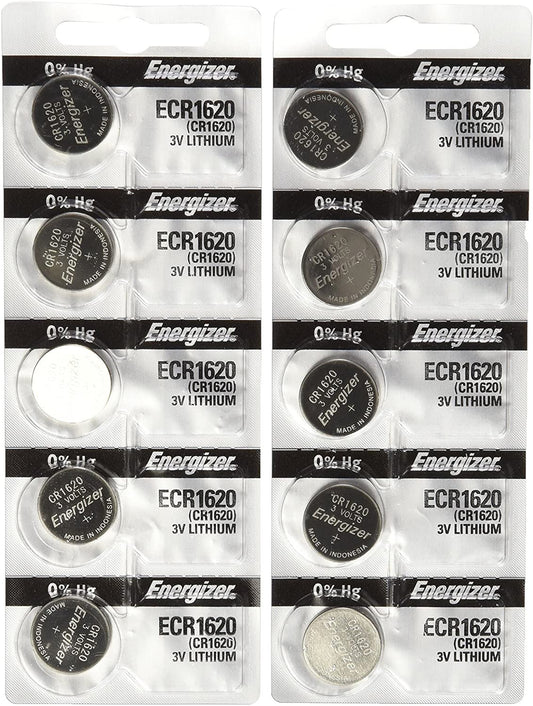 10 Energizer CR1620 Lithium Batteries