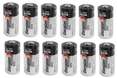 12 NEW Energizer CR123A Lithium 3V Battery for EL123 SF123 DL123 FRESH 12/2030