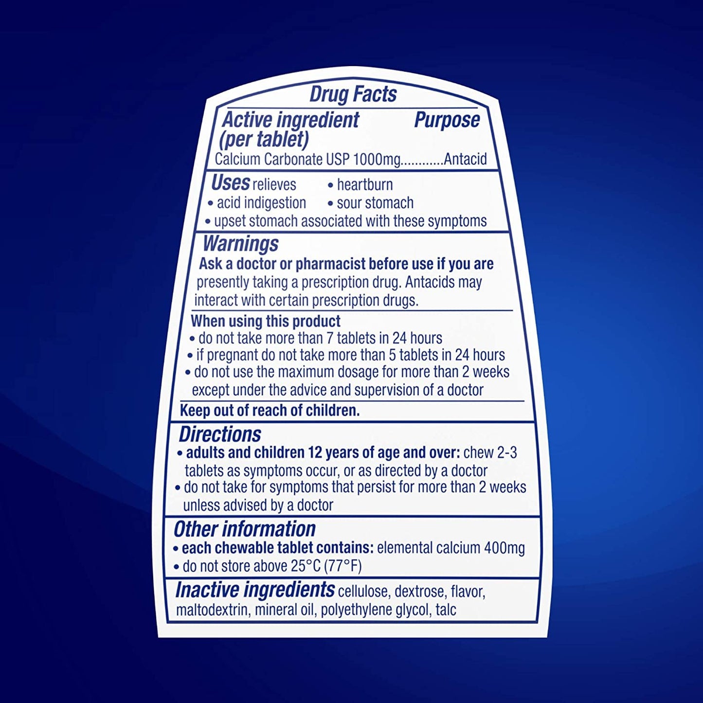 TUMS Ultra Strength Chewable Antacid Tablets for Heartburn Relief and Acid Indigestion Relief, Assorted Berries - 160 Count