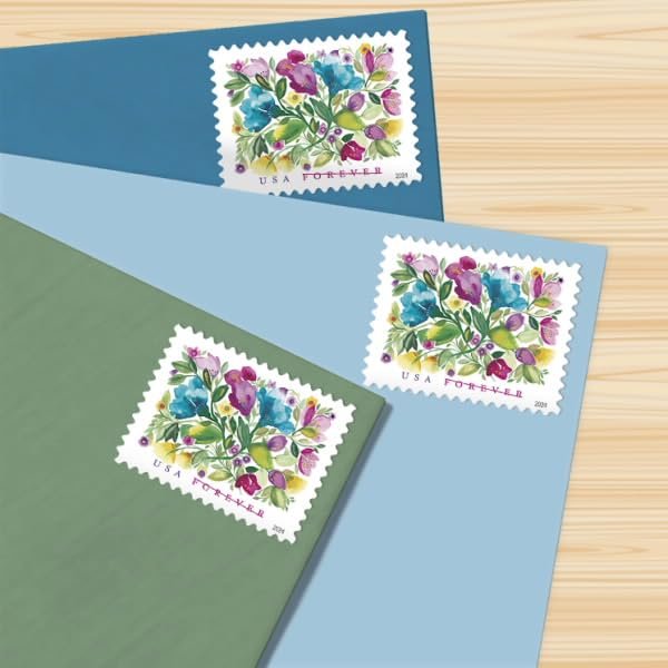 United States Postal Service Celebration Blooms Forever Postage Stamps Flowers, Garden, Love, Wedding (Sheet of 20)