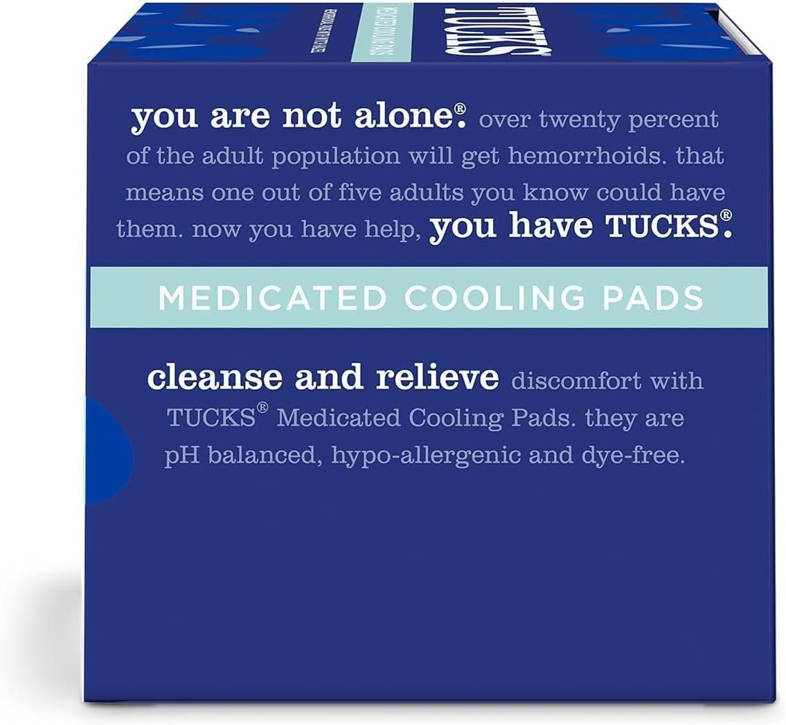 Tucks Medicated Hemorrhoid Cooling Pads. 100 Pads Each (Pack of 2)