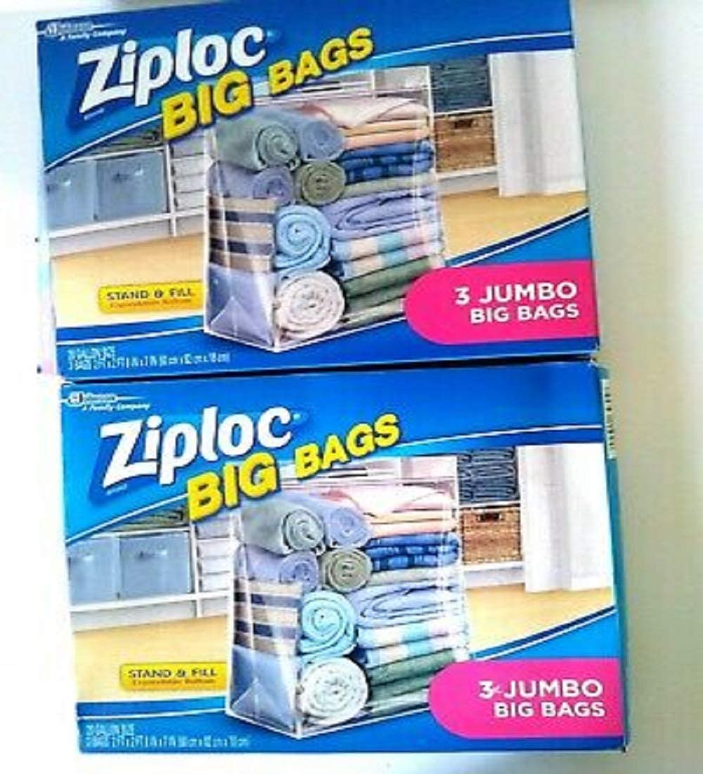 Ziploc Jumbo Big Bags 3 ea (Pack of 2)
