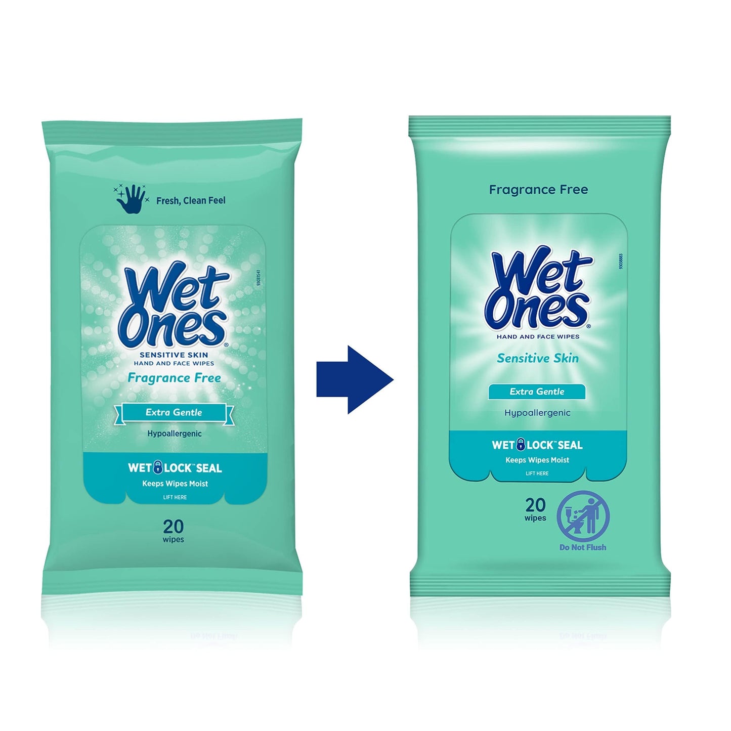 Wet Ones Hand Wipes for Sensitive Skin, (Pack Of 30), 600 Count