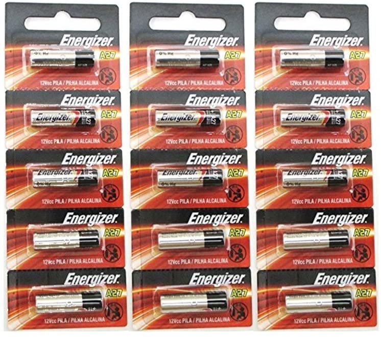 Energizer 27A-A27-12V-MN27 MS27 GP27A V27GA L828 G27A Alkaline Battery-New Pack of 15