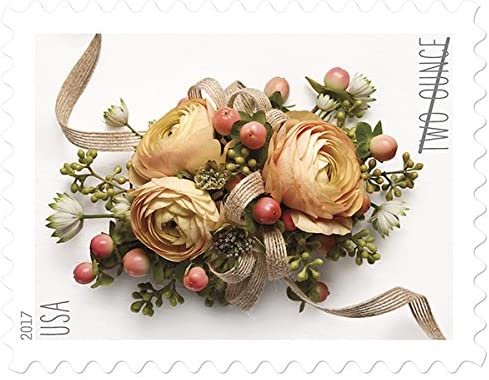 USPS Forever Stamp: Celebration Corsage and Boutonniere Combination Package (1 Sheet of Each)