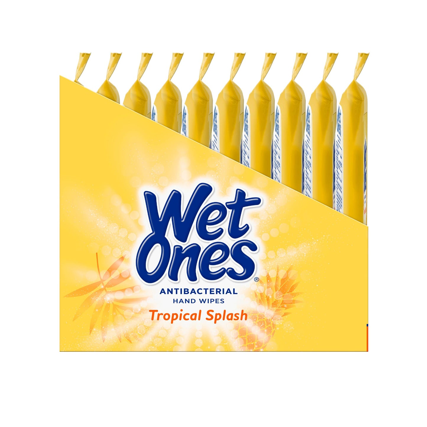 Wet Ones Antibacterial Hand Wipes, Tropical Splash Scent, 20 Count (Pack of 10)