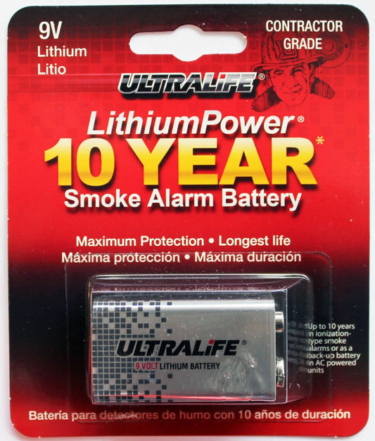 Ultralife 9v U9VLJ lithium Battery RETAIL PACK Exp 2026
