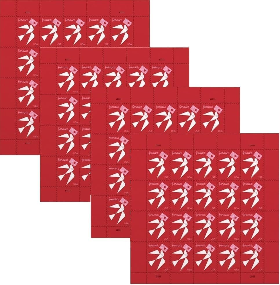 USPS Love 2024 Forever Postage Stamps, Plus Free BD Supply Envelope (100)