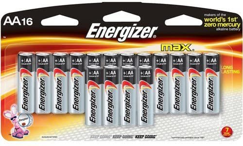 BATTERY, ENERGIZER MAX, AA 16 PK.