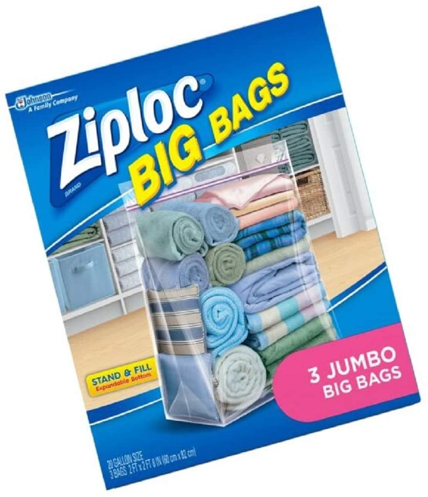 Ziploc Jumbo Big Bags 3 ea (Pack of 2)