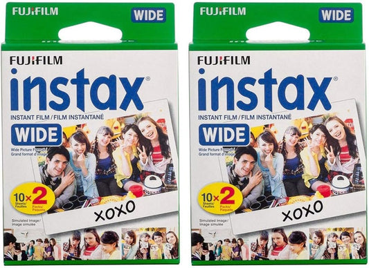 Wide Instant Film, White, 20 Exposures (2 Boxes)