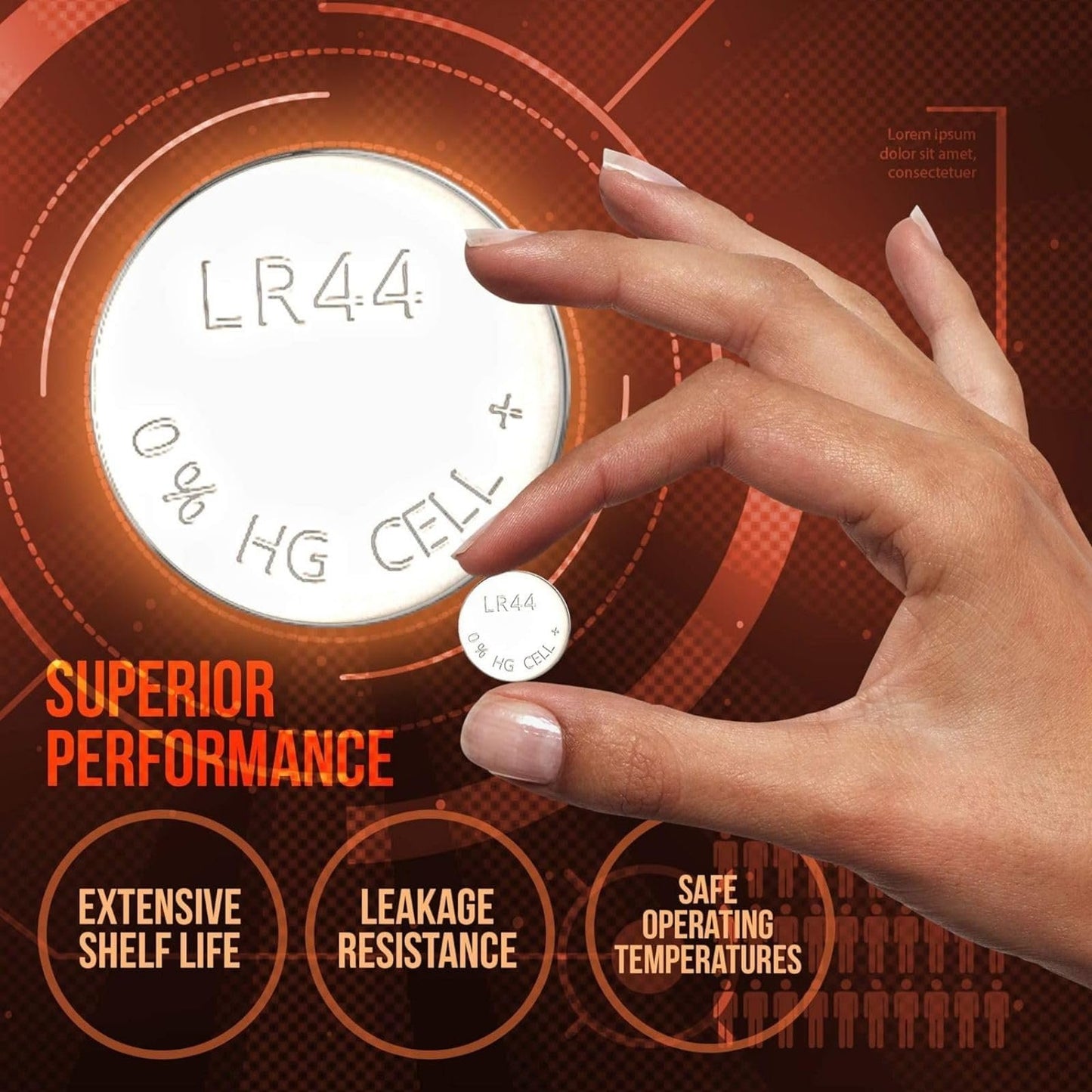 Veenajo AG13 357 303 SR44 1.5V Button Coin Cell Batteries LR44 Battery 10 Counts