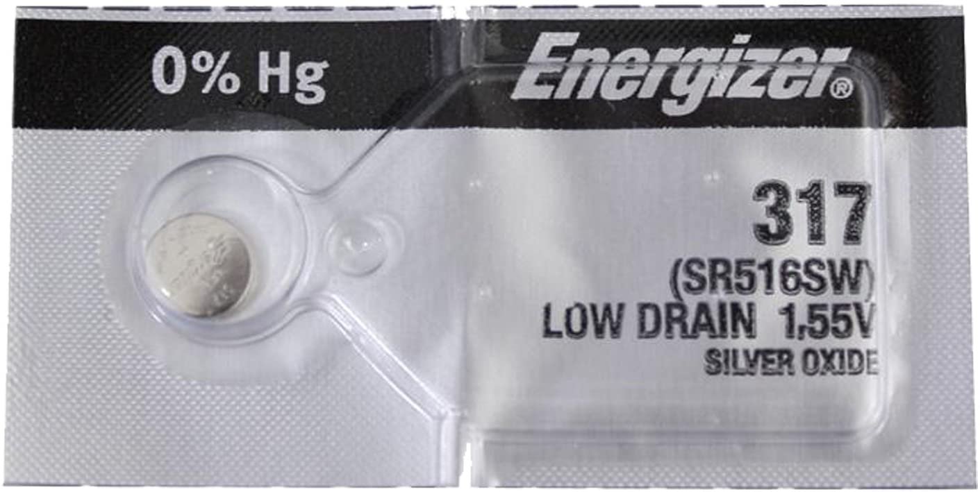 Energizer 317 Silver Oxide Watch Batteries SR516SW SR62