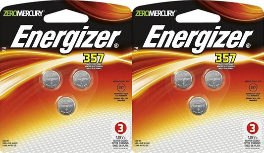 2 Packs of Energizer 357BP-3 Watch/electronic Batteries
