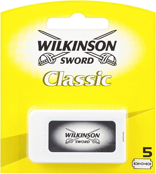 Wilkinson Sword Classic Double Edge Razor Blades, 5 Per Pack (1-Pack)