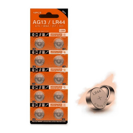 Veenajo AG13 357 303 SR44 1.5V Button Coin Cell Batteries LR44 Battery 10 Counts