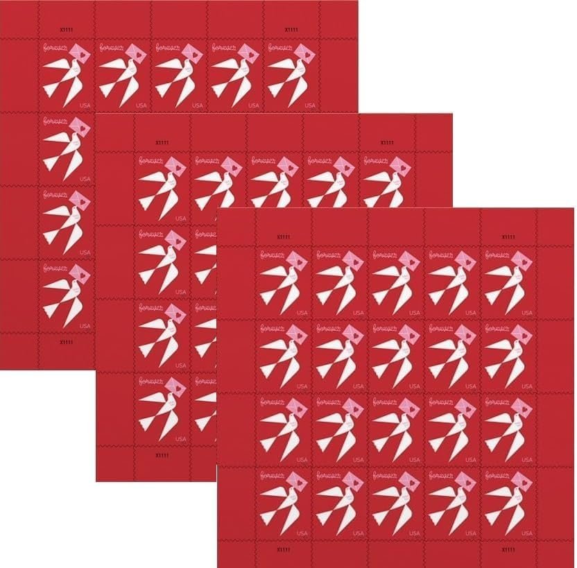USPS Love 2024 Forever Postage Stamps, Plus Free BD Supply Envelope (100)