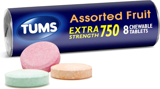 Tums Extra Strength 750, Assorted Fruit Flavors