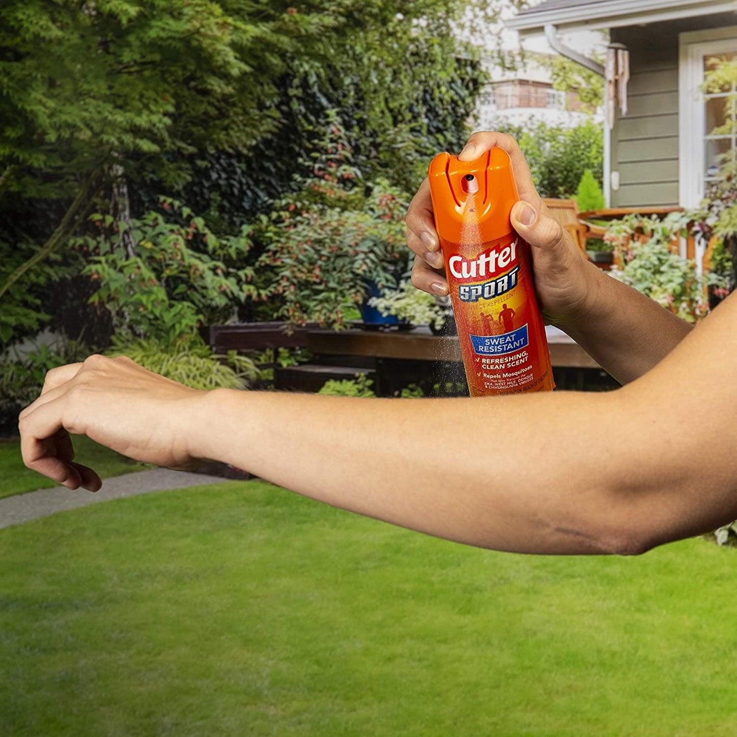 Cutter 96253 HG-96253 Sport Insect Repellent 15 Percent DEET Aerosol Spray, 6 Ounce, 6-Ounce, Orange