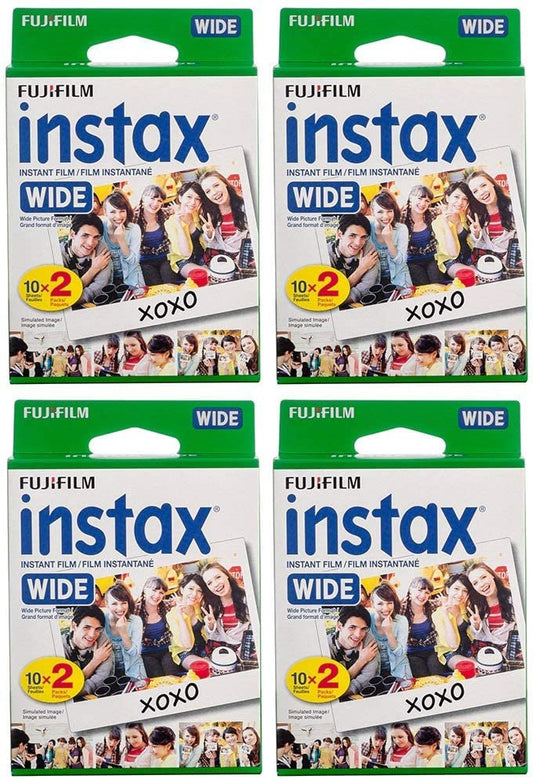 Wide Instant Film, White, 20 Exposures (4 Boxes)