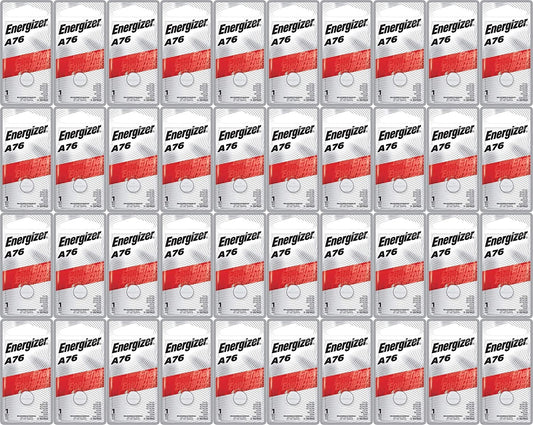 40x Energizer Watch/electronic, A76/lr44 (A76bp) 40 Pack Bundle!! Energizer Lr44 1.5v Button Cell Battery 10 Pack (Replaces: Lr44, Cr44, Sr44, 357, Sr44w, Ag13, G13, A76, A-76, Px76, 675, 1166a, Lr44h, V13ga, Gp76a, L1154, Rw82b, Epx76, Sr44sw, 303,...