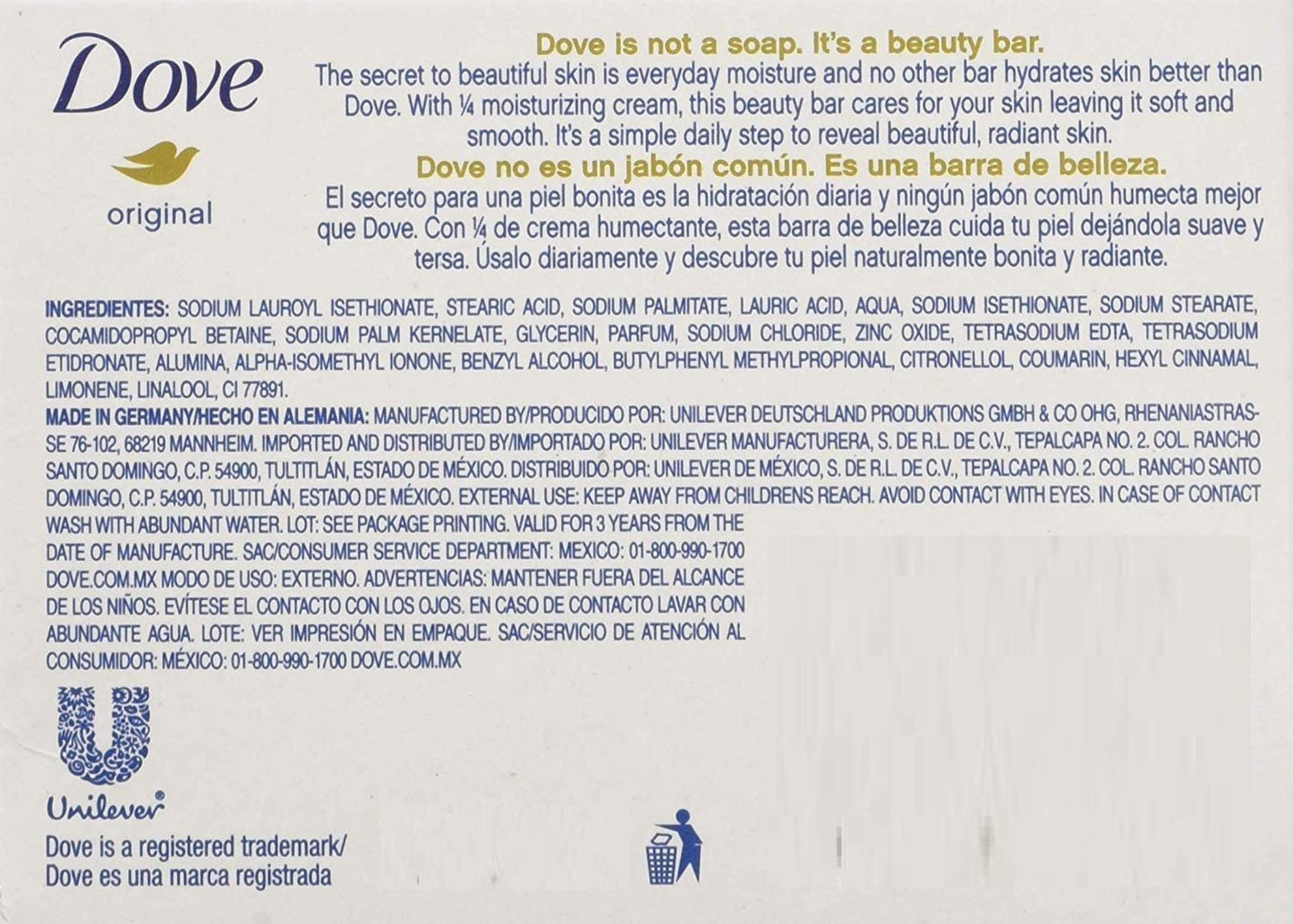 White Moisturizing Cream Beauty Bar Dove 3.75 oz (Pack of 3)