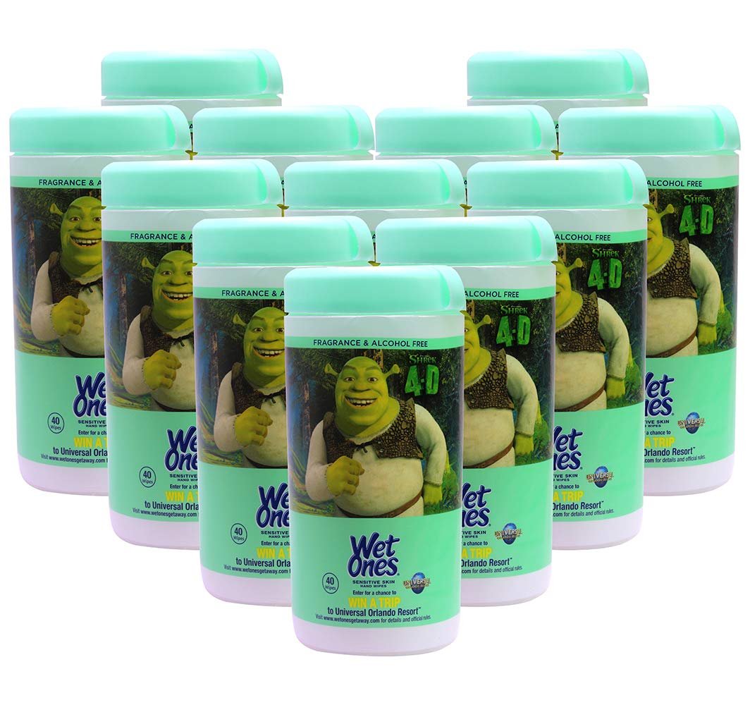 Wet Ones Extra Gentle Sensitive Skin Wipes 480ct (12 x 40ct)