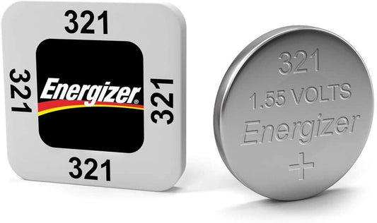 Energizer 321 Button Cell Silver Oxide SR616SW Watch Battery Pack of 5 Batteries
