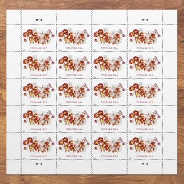 US Postal TULIPS Forever First Class Postage Mailing Stamps for Invitation Wedding Celebration Party Love Valentines Graduation Announcement RSVP Scott 5681 (4 Sheets of 20) - TZ Envelope