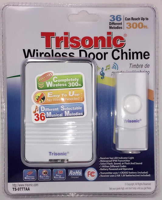 Trisonic Wireless Digital Door Chime 36 Musical Melodies