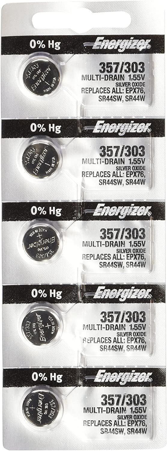 Energizer 357/303 Zero Mercury Batteries , 12 Pack
