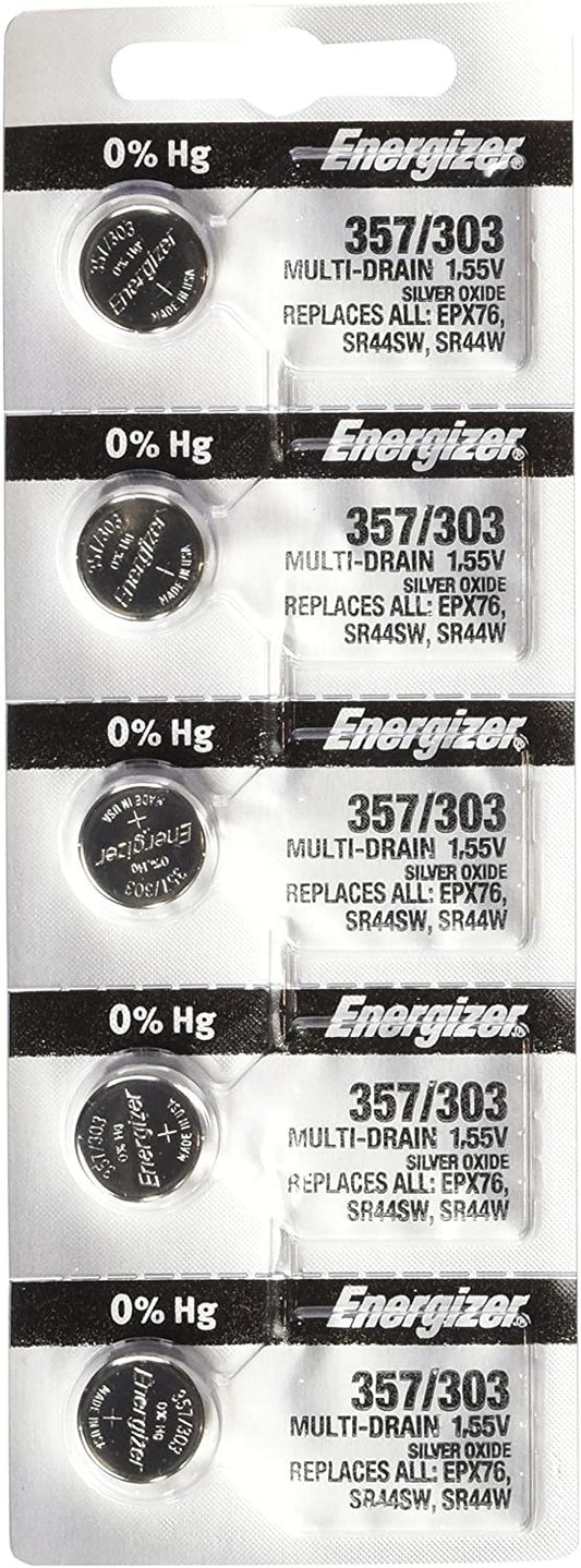 Energizer 357/303 Zero Mercury Batteries , 12 Pack