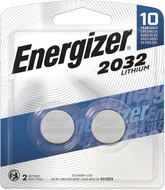 Energizer 2032 Batteries, Lithium CR2032 Battery, 2 Count