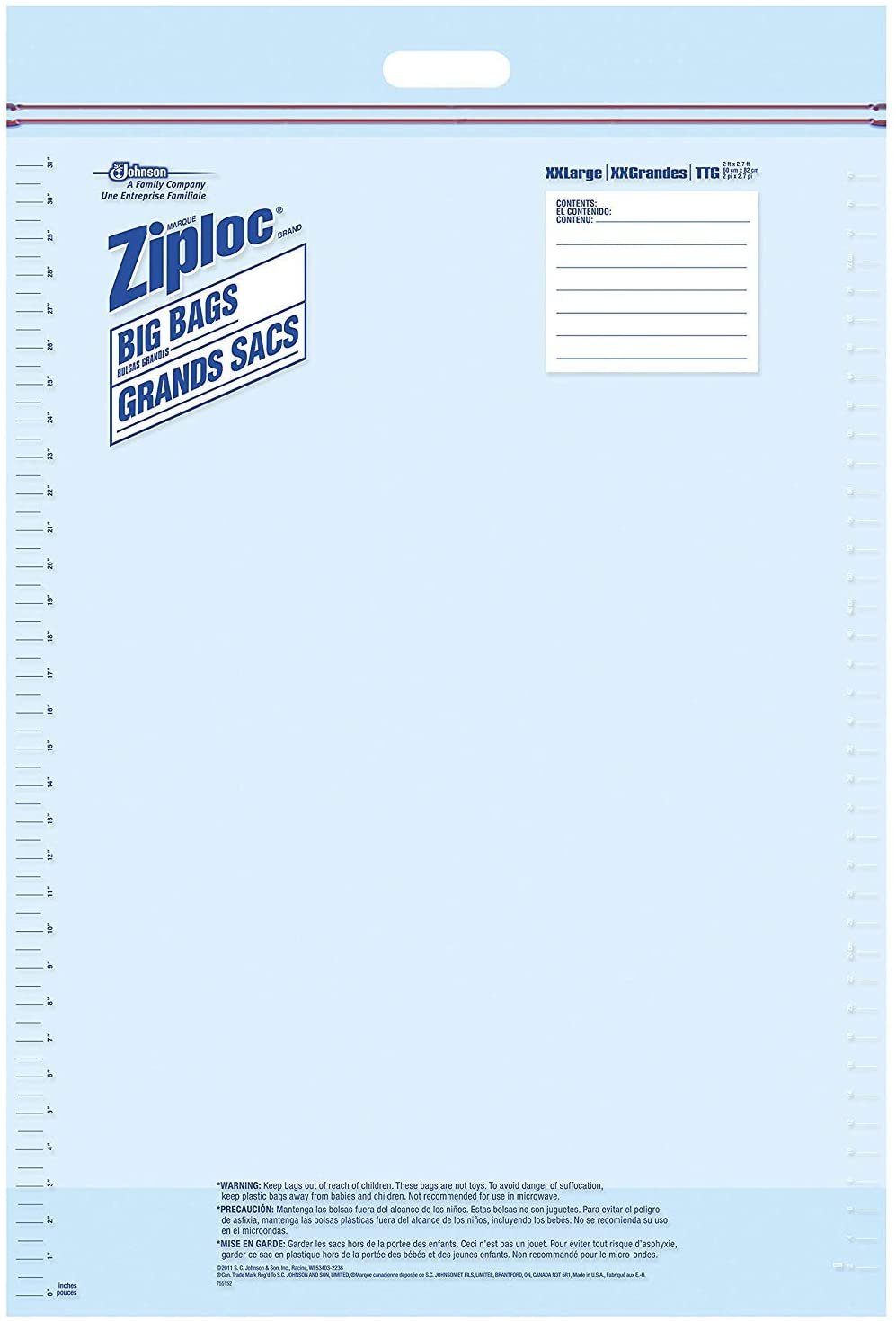 Ziploc Jumbo Big Bags 3 ea (Pack - 3)